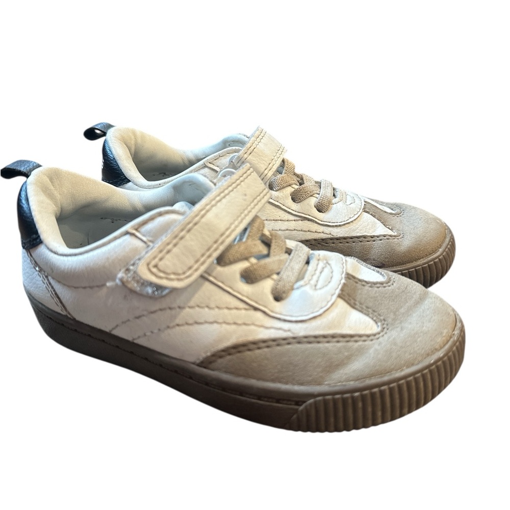 Toddler size 10 Beige and White Casual Sneakers